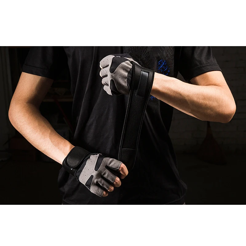 

Good Healthy Weight Lifting Half-finger Gloves Breathable Fitness Bodybuilding Gym Gloves
