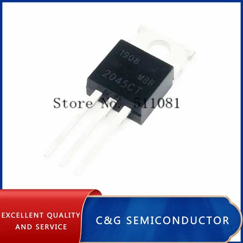 10 шт MBR2045CTG MBR2045CT MBR2045 TO220 | Электронные компоненты и принадлежности