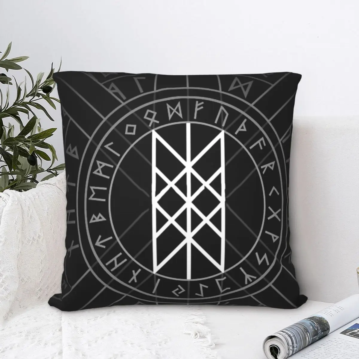 Web Of Wyrd The Matrix Of Fate Pillowcase Viking Norse Mythology Backpack Cushion For Livingroom Throw Pillow Case Decorative