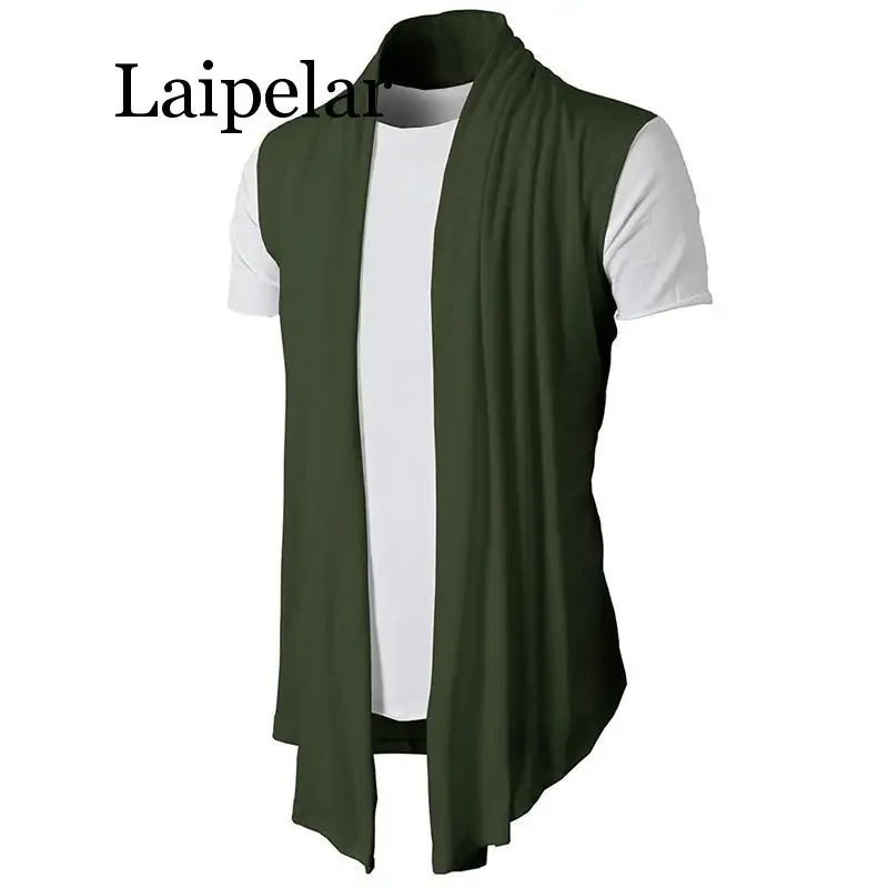 Новинка 2020 мужской модный кардиган куртка без рукавов платок жилет топ Прямая