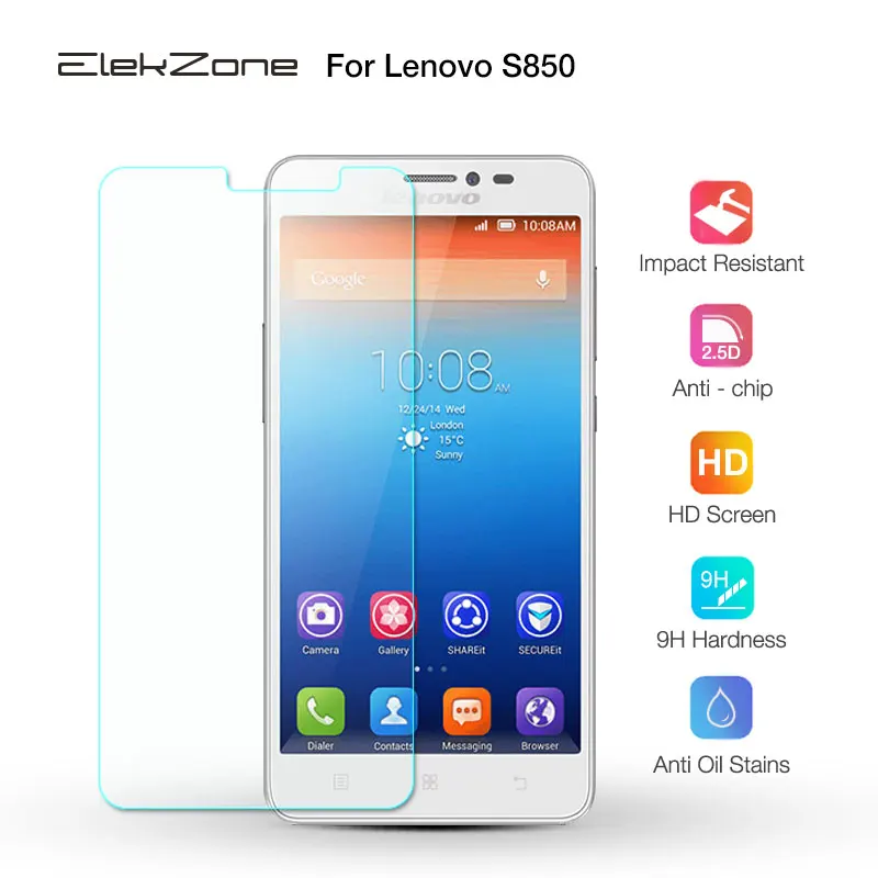 Защитное стекло Пленка премиум класса для Lenovo S850 HD закаленное защита