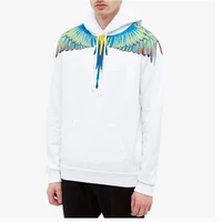european and american mens hoodie printed color wings hoodie for lovers