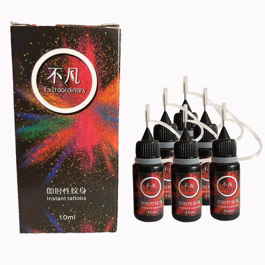 Новые 5 шт Временные безболезненные ручные быстрые чернила татуировки