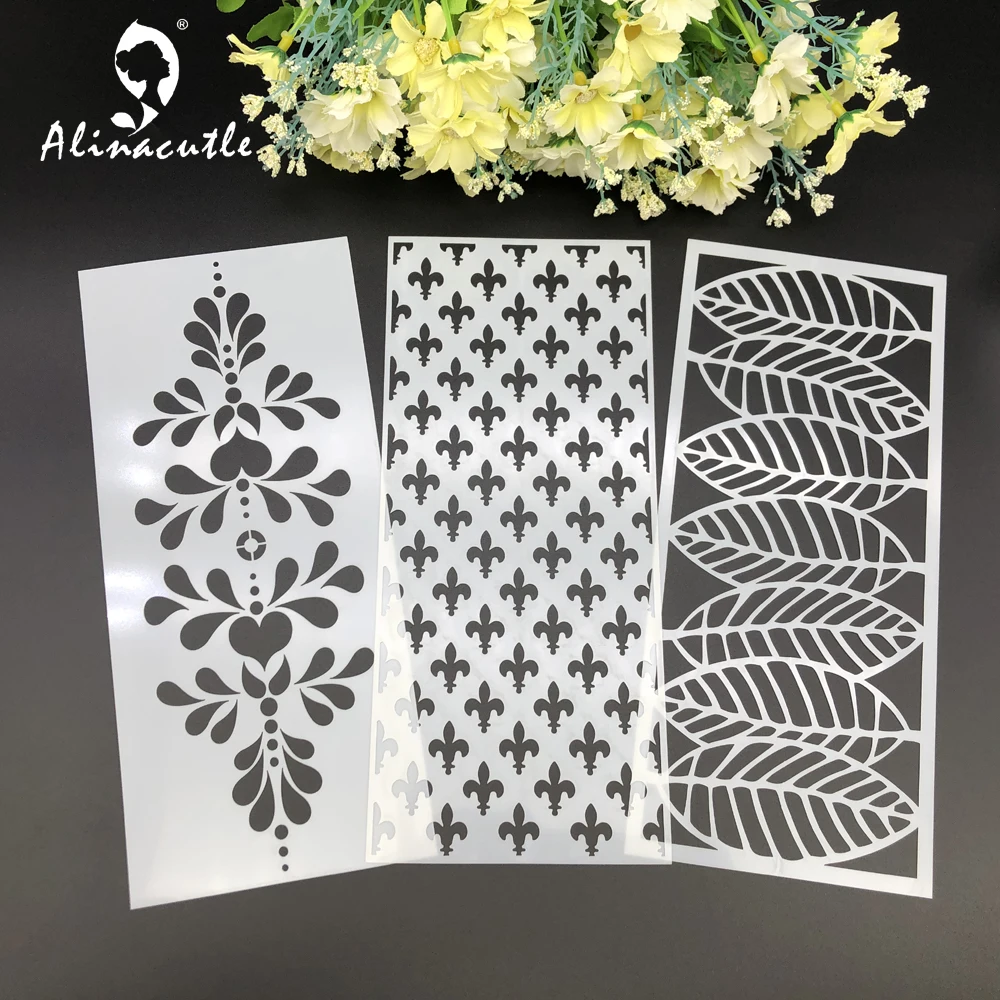 Винтаж Slimline ПЭТ трафареты для краски раскраска скрапбукинга тиснильный альбом