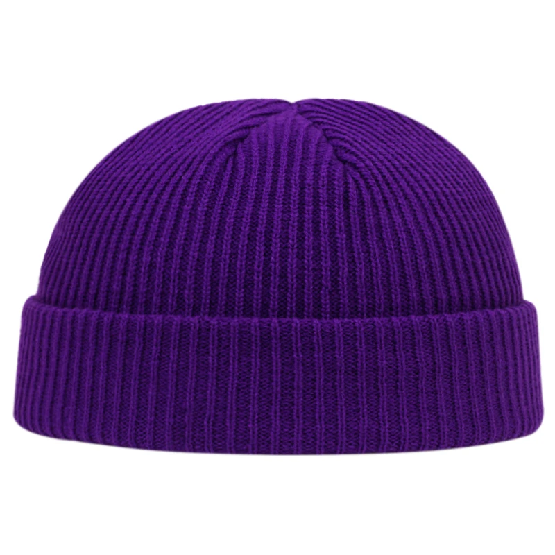 Осенне-зимняя шапка в стиле дыни мужская и женская вязаная Шапка-бини короткие