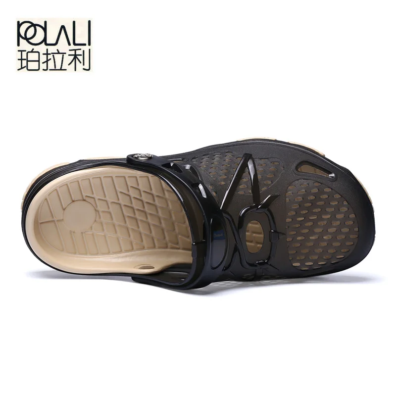 Мужские летние слиперы модные пляжные сандалии Уличная обувь дышащие шлепанцы