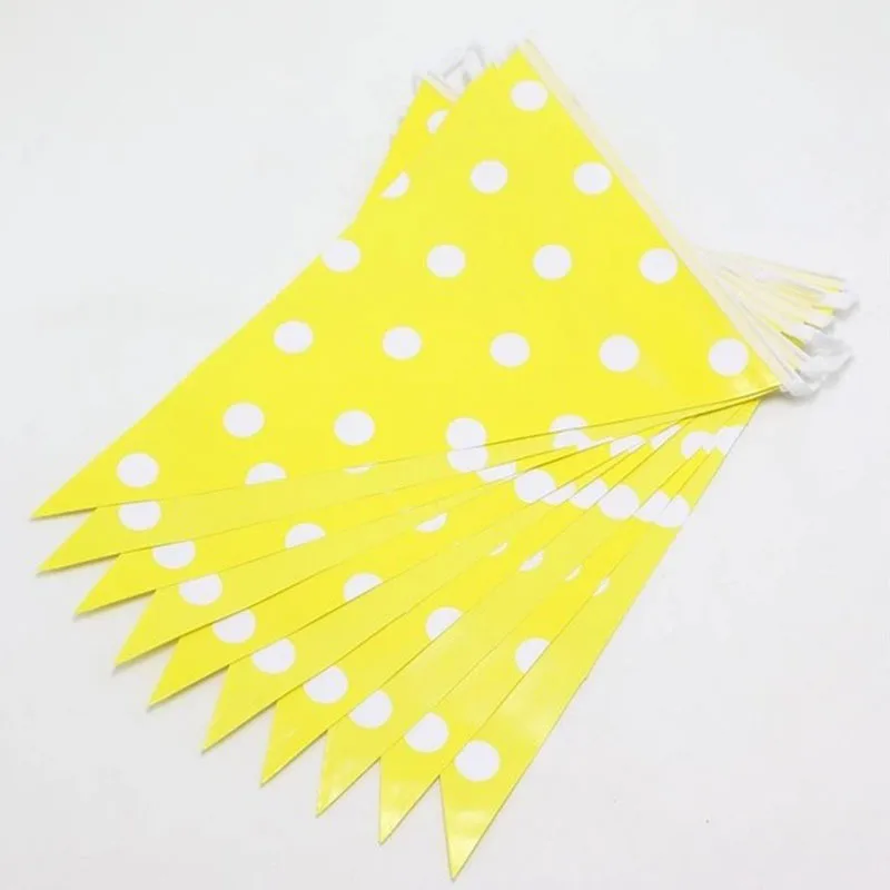 3 м в полоску узор горошек Бумага баннер овсянка гирлянда Розовый Синий Baby Shower