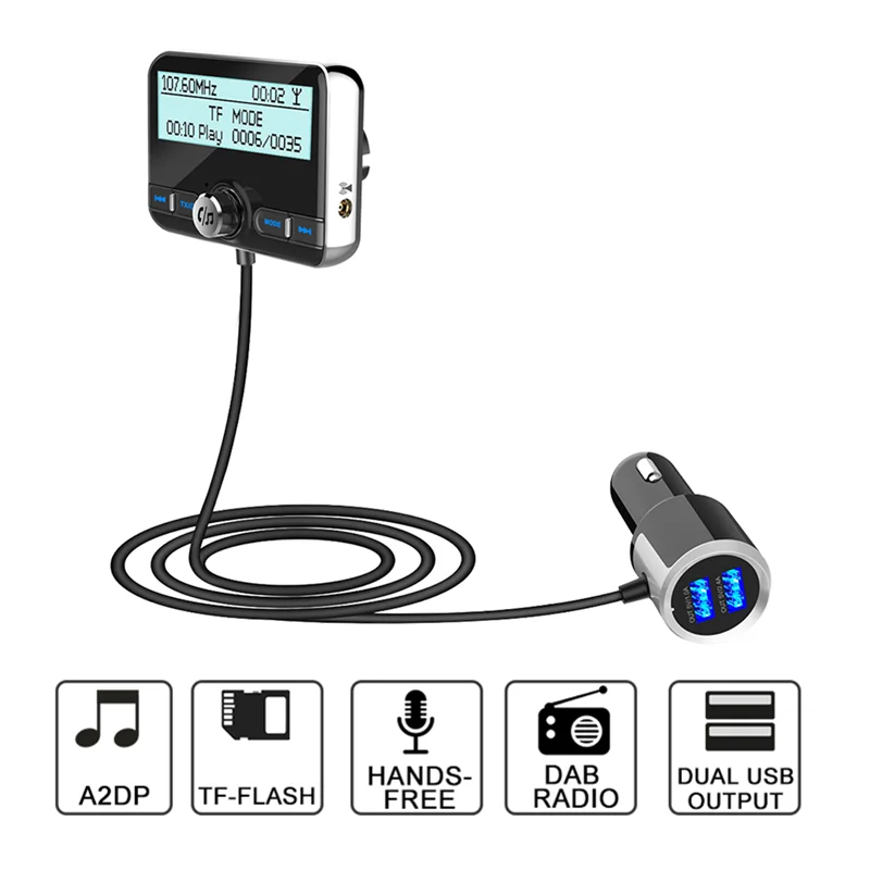 Автомобильный MP3-плеер с двойным usb громкой fm-тюнер радио Bluetooth 4 2 передатчик