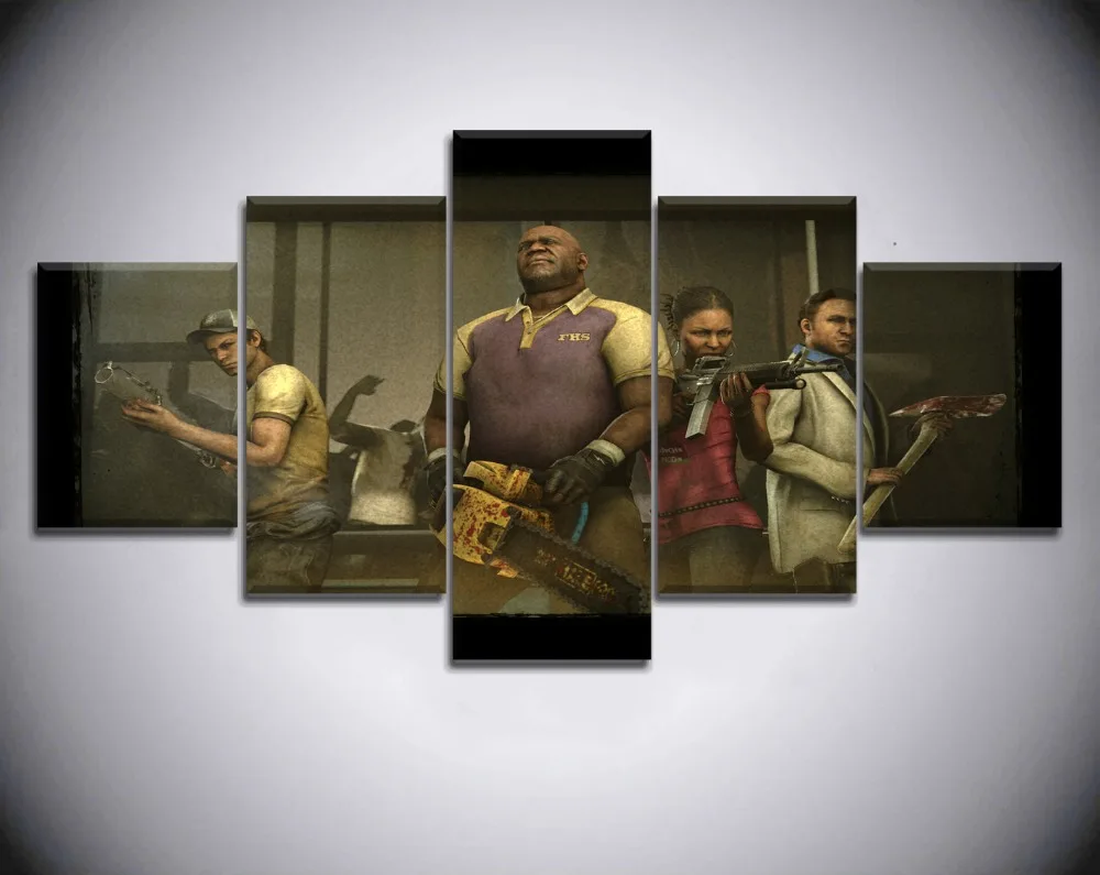 Left 4 Dead 2 Game современный HD принт Декор картина холст настенное искусство 5 шт. для