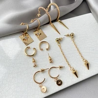 han zhishang cross border new arrival earings set 6 pairs creative simple eight awn star pointed earings set
