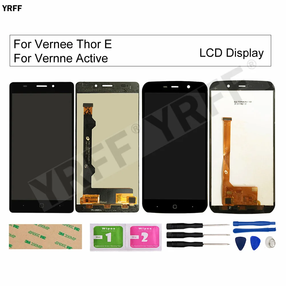 

For Vernee Thor E LCD Screens For Vernne Active LCD Display Touch Screen Digitizer Assembly Panel Sensor Phone Repair Sets