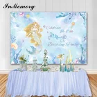 InMemory Мультфильм Русалка фотография фоны подводный мир вечерние Украшение Дети 1-я фотография