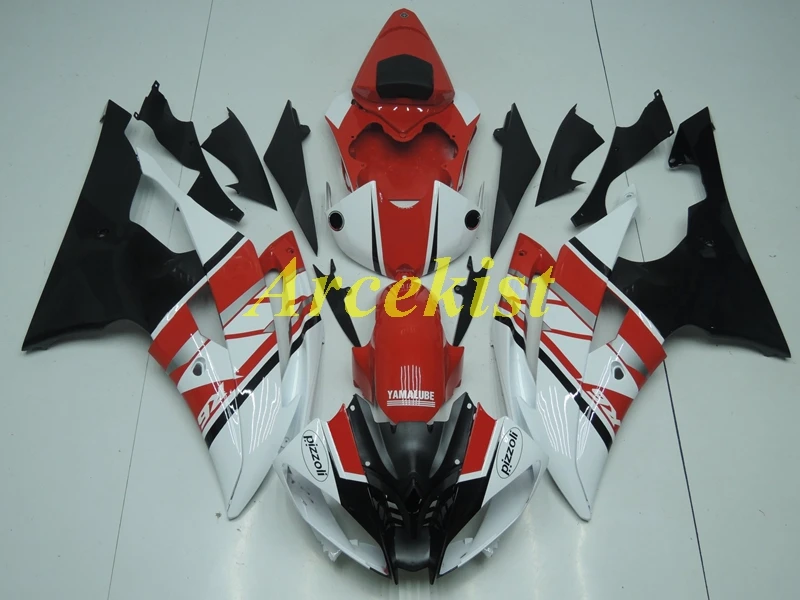 

New ABS Whole Fairings Kits Fit For Yamaha YZF-R6 R6 08 2008 2009 2010 2011 2012 2013 2014 2015 2016 Bodywork set white red