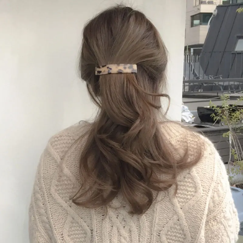 

Korean Fashion Women Metal Acetate Flower Barrette Hair Pin Hair Clip Girls Geometric Hairpin Hairgrip Headwear Hair Accessories