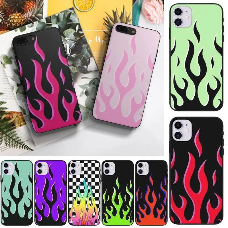 

Cool Green Fiame Phone Case Fundas Shell Cover For HUAWEI P10 P20 P30 P40 Mate 30 40 Lite Pro