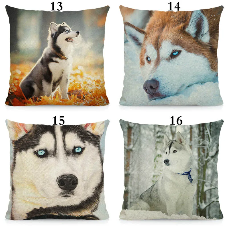 XUNYU Siberian Husky Подушка Чехол для дома дивана автомобиля декоративная наволочка 45x45