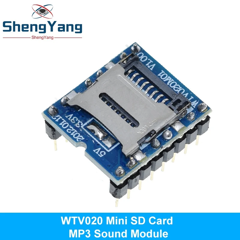 Модуль мини MP3-плеера WTV020 GPD2846A TF-карта MP3 звуковой модуль голосовой для модуля