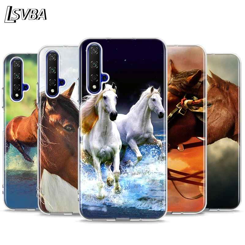 

Cute Running Horse Silicone Cover For Honor 20 20S 20E 8 8A Prime 8X MAX 8C 8S 7A 7C 7S Pro Phone Case