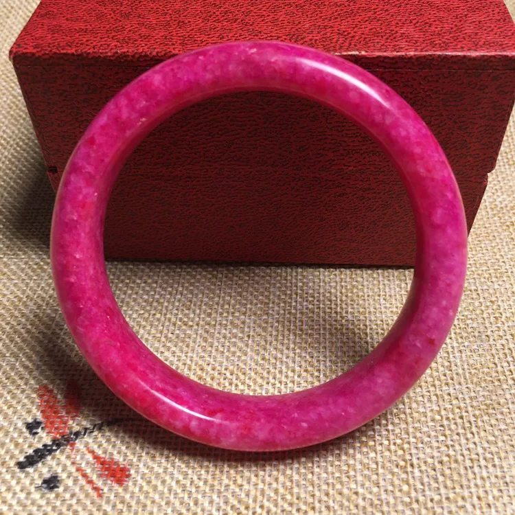 

Koraba Red Purple Genuine The Best Plum Flower Natural Jade Bracelet Peach Bangle Prayer Mala Bracelet Bangle Gifts for Women