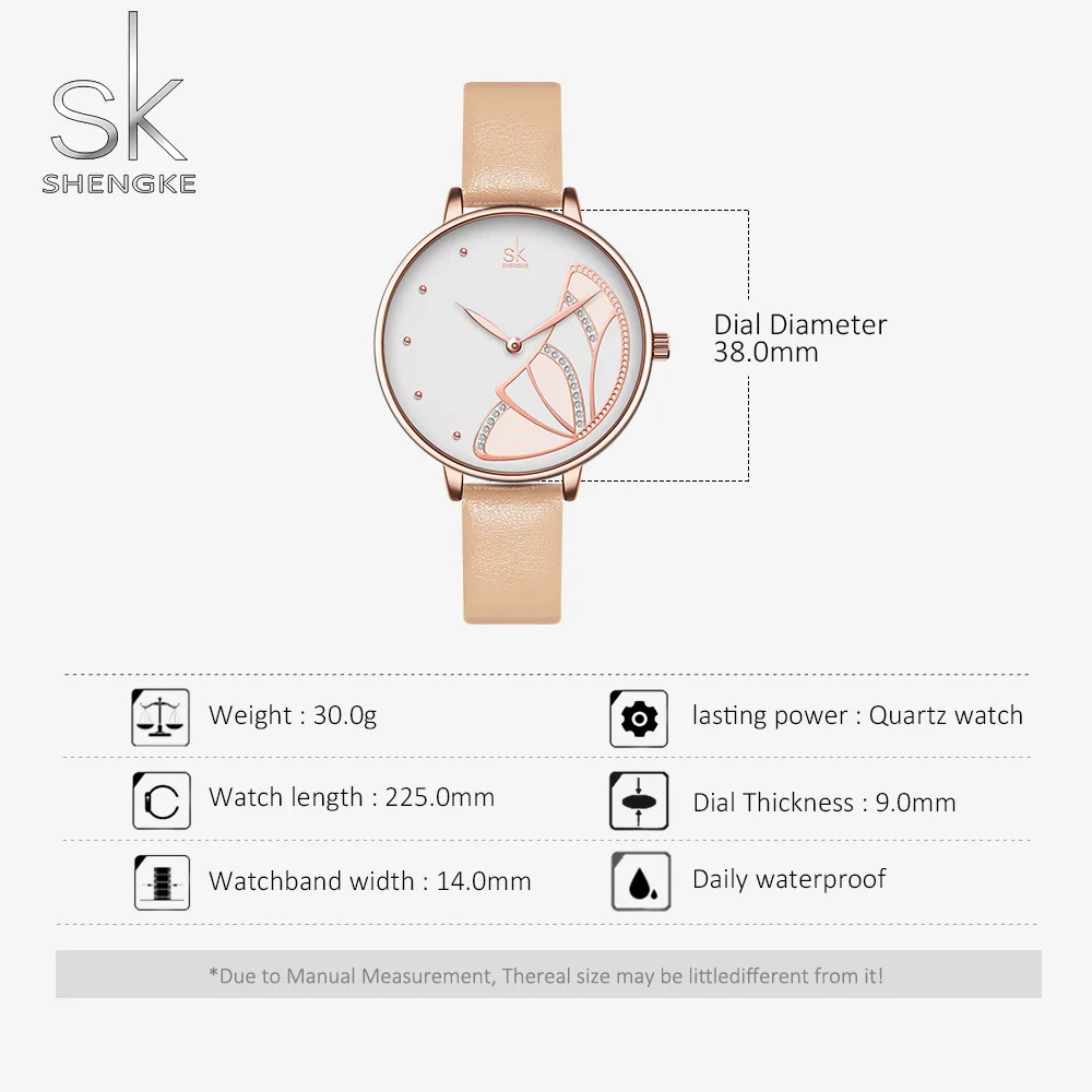 

Shengke New Women Luxury Brand Watch Simple Quartz Lady Waterproof Wristwatch Female Fashion Casual Watches Clock reloj mujer