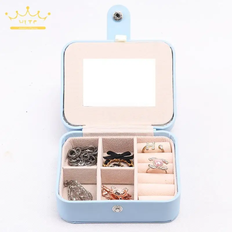

Jewelry Storage Box Jewelry Jewelry Mini Portable Pu Leather Stud Earrings Earrings Mini Necklace Ring Box