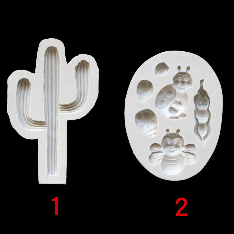 

Forest Series Cactus Seven Star Ladybird Cake Decorative Silicone Mold DIY Pastry Mould 17-361