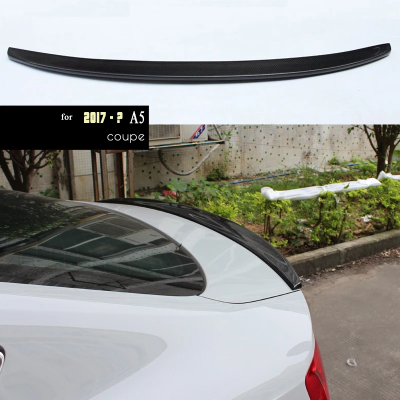 

Carbon Fiber Rear Trunki Spoiler Car Wing Aerodynamic Accessory for Audi A5 8W6 (2017+) 2-Door Coupe, Gloss Finish, UV-Cut
