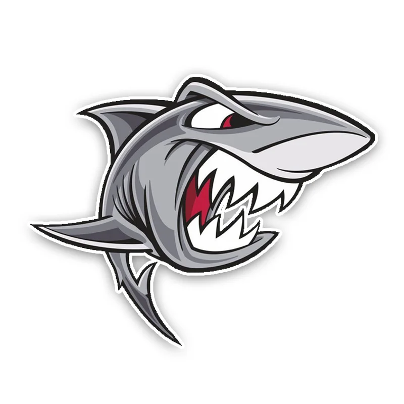

Angry Cartoon Great White Shark Car Sticker Cover Scratched Sticker Motorcycle Car Accessories Decorated WITH PVC,14cm*11cm
