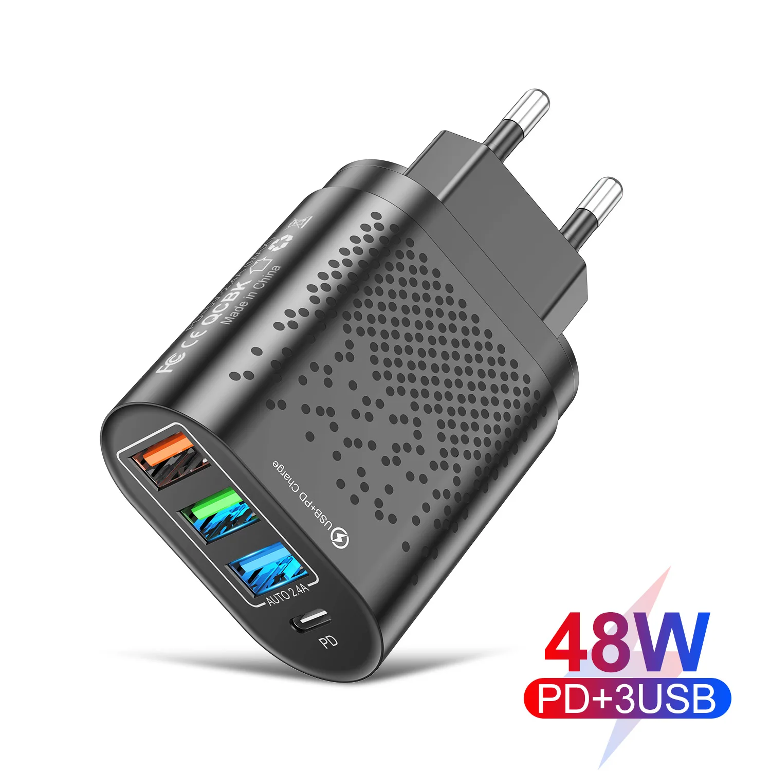 Зарядное устройство типа C PD 48 Вт USB для iPhone 13 12 Pro Max Mini Quick Charge QC3.0 2.4A Быстрая