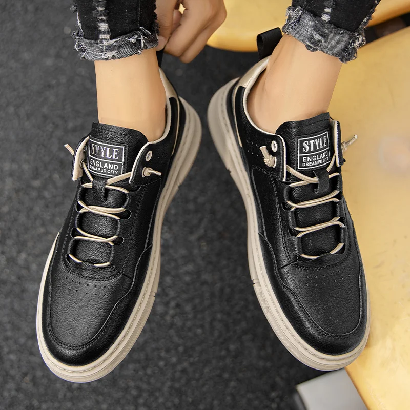 Xiaomi Mijia Seneakers Men Running Shoes Leather Casual Flats Male Fashion Classic Color Breathable Slip-On Outdoor Sports Shoes