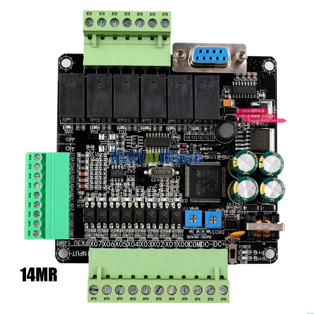 FX3U 14MR 14MT PLC промышленная плата управления 24В вход 6AD выход 2AD с корпусом RS485 RTC Time
