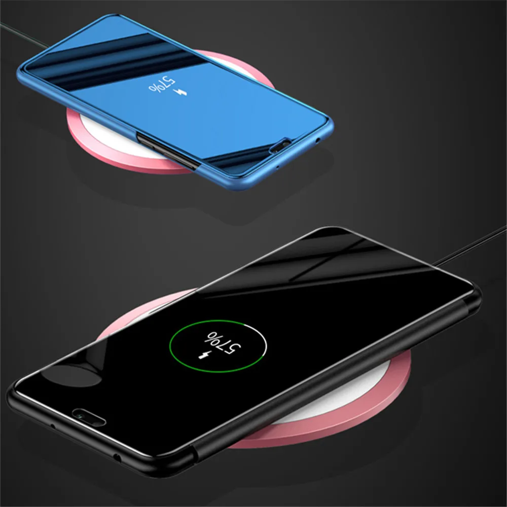 Зеркальный флип чехол из искусственной кожи для Huawei honor 8a 8c 8x8s 9i 10 Lite 20s global View 20 P