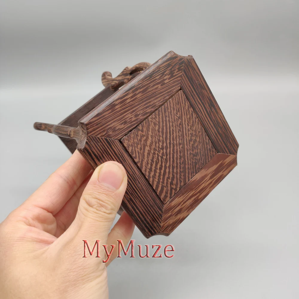 Малый квадратный полукаскадный бонсай дисплей Mame деревянная подставка 9.5x9.5x14.5cm |