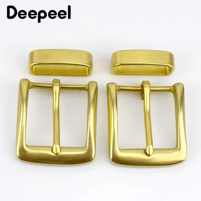 Deepeel 40 мм твердая латунная пряжка для ремня мужчин и женщин металлическая головка