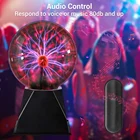 4568 дюймовый плазменный шар, светящаяся сферсветильник, статический блеск USB, сенсорный звукочувствительный интерактивный Рождественский подарок для детей