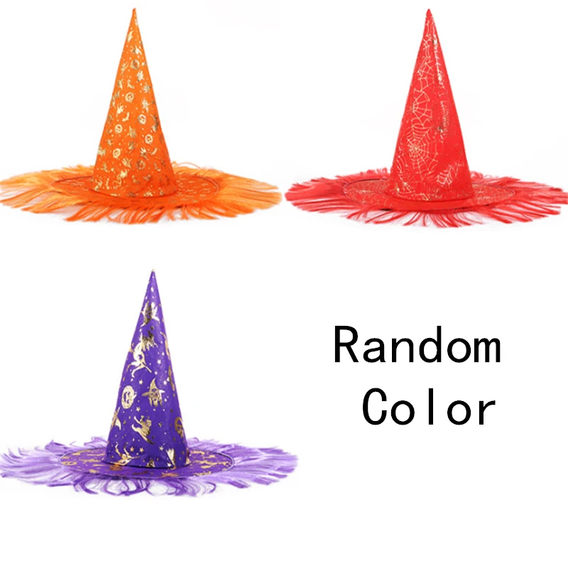 1 шт. шляпа ведьмы на Хэллоуин аксессуары для костюма Apex женская черная/оранжевая