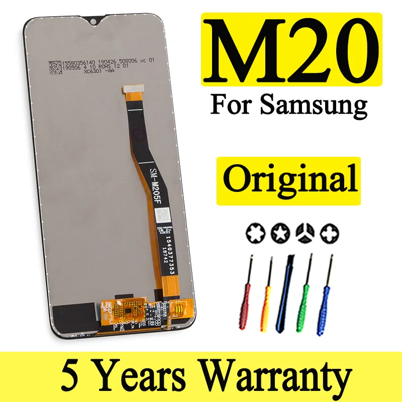 Новинка 100% оригинальный ЖК-дисплей M205F M205FN для Samsung Galaxy M20 дисплей с сенсорным