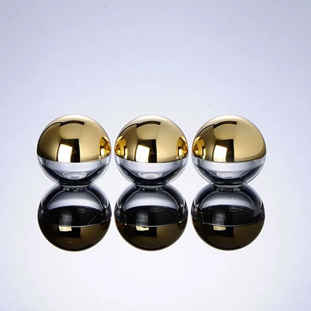 100 шт. 5g косметический мяч контейнер цвета: золотистый серебристый крышка баночка