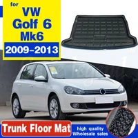 for volkswagen vw golf 6 mk6 2009 2013 boot mat rear trunk liner cargo floor tray carpet mud pad guard protector accessories