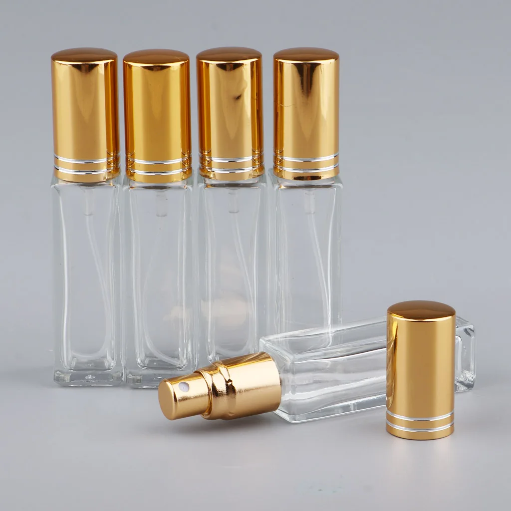 5X8 мл многоразовые флаконы для духов стеклянная Пустая бутылка с распылителем