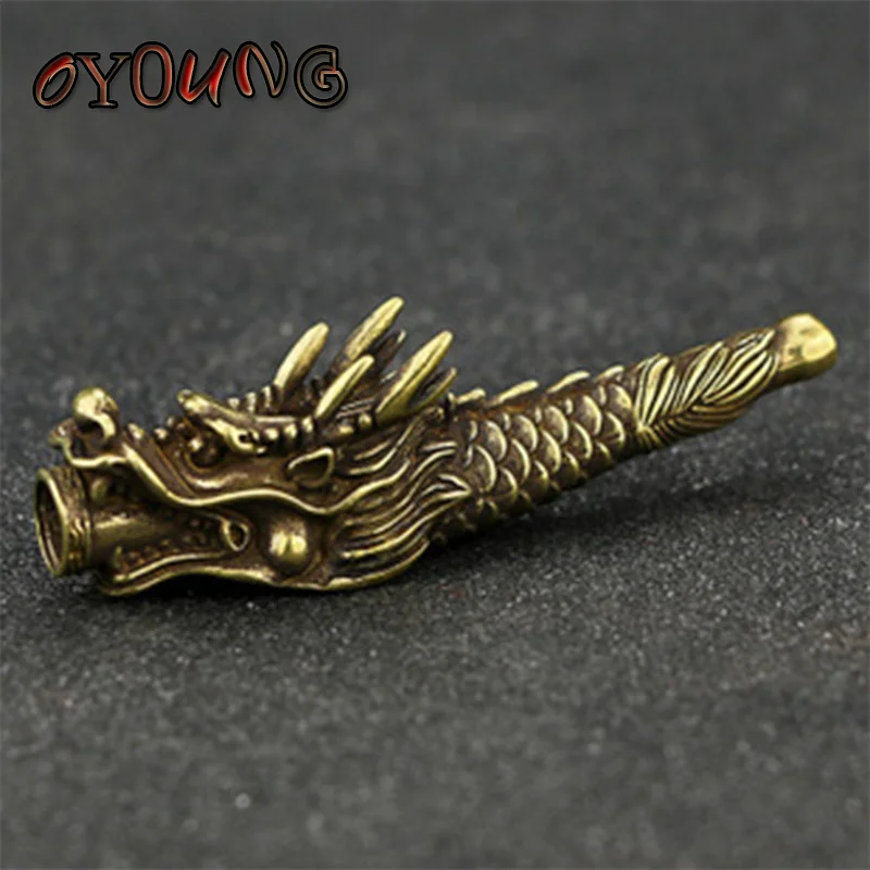 Винтажный латунный фильтр с головой дракона табачная трубка китайский