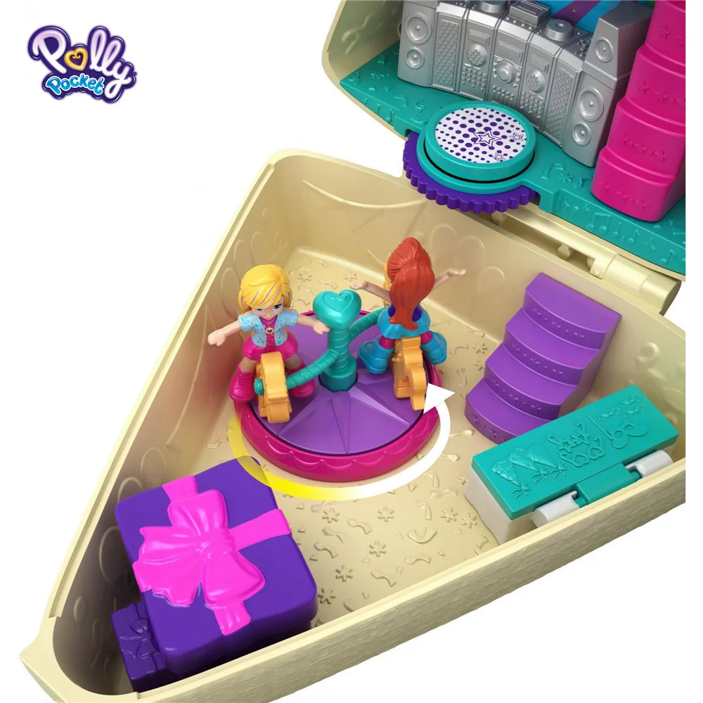 

Polly Pocket Birthday Cake Bash Compact with 2 Dolls & Accessories Children Toy Birthday Gift