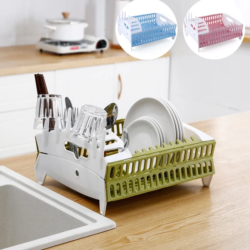 Складная подставка на раковину сушилка для сушки посуды компактные вешалки
