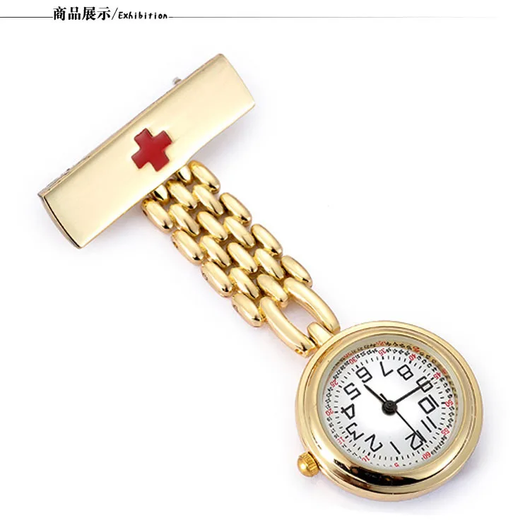 Модные кварцевые карманные часы для медсестер-врачей из нержавеющей стали с