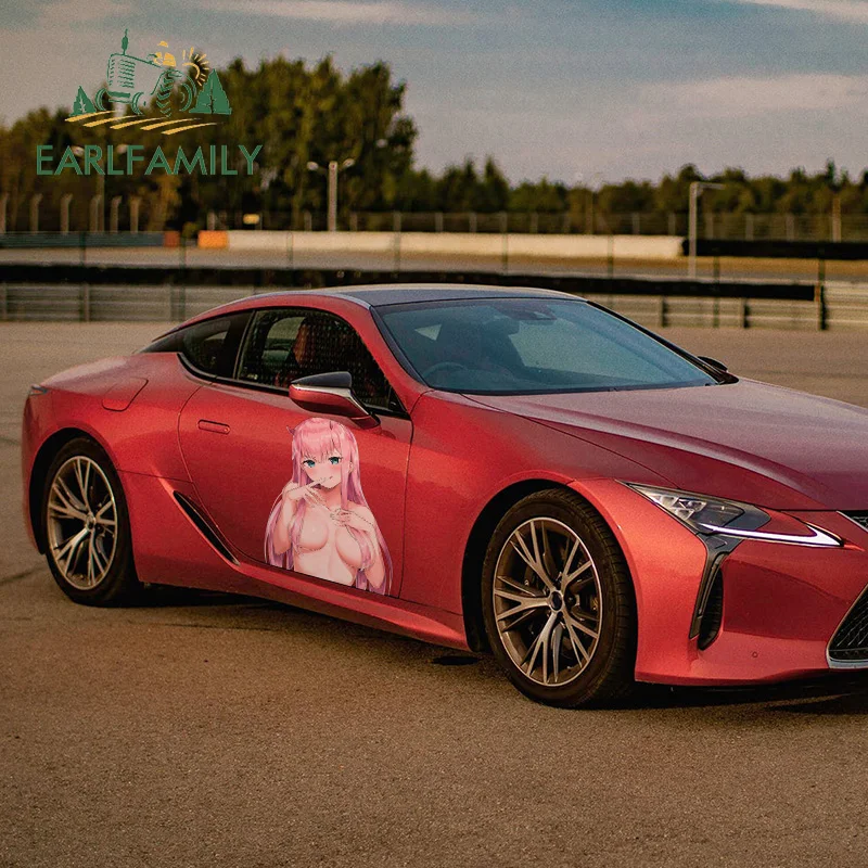 

EARLFAMILY 43cm x 30.5cm for Darling in the Franxx Zero Two Big 3D Car Stickers Vinyl Car Wrap Fine Graphics Creative Decals
