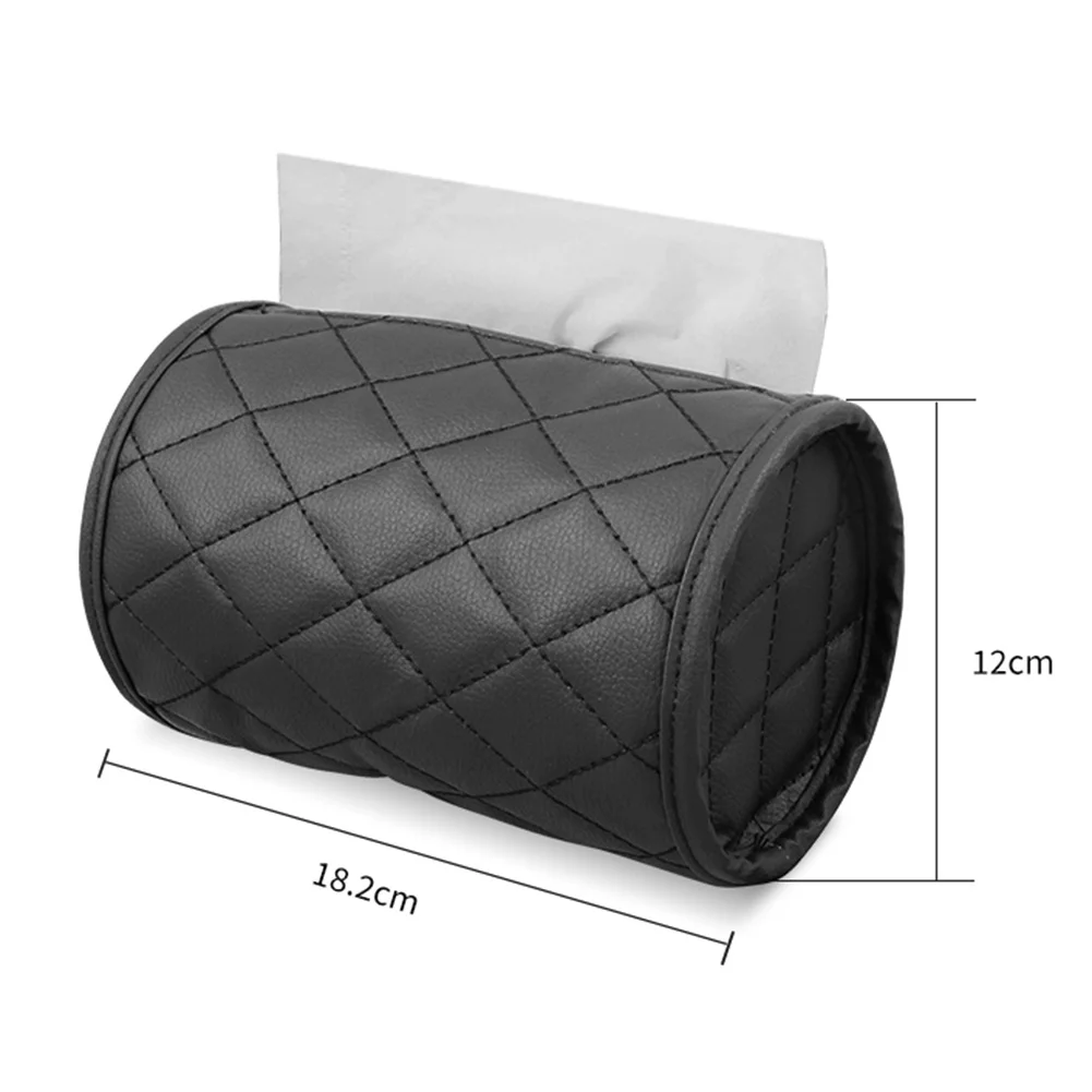 

1 pcs Universal Car Tissue Box Waterproof PU Leather Napkin Box Back Seat Sun Visor Tissue Organizer Auto Interior Accessories