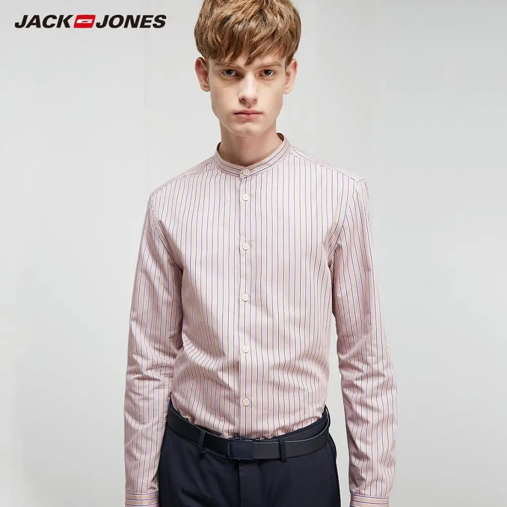 Мужская Повседневная рубашка в полоску JackJones стильная с длинными рукавами 219105533 |