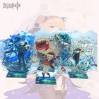 Брелок в стиле аниме Genshin Impact, модная фигурка Беннетта, чжунгли, Qiqi, подставка для косплея, карточка, Kaeya, студенческий аксессуар, подставка