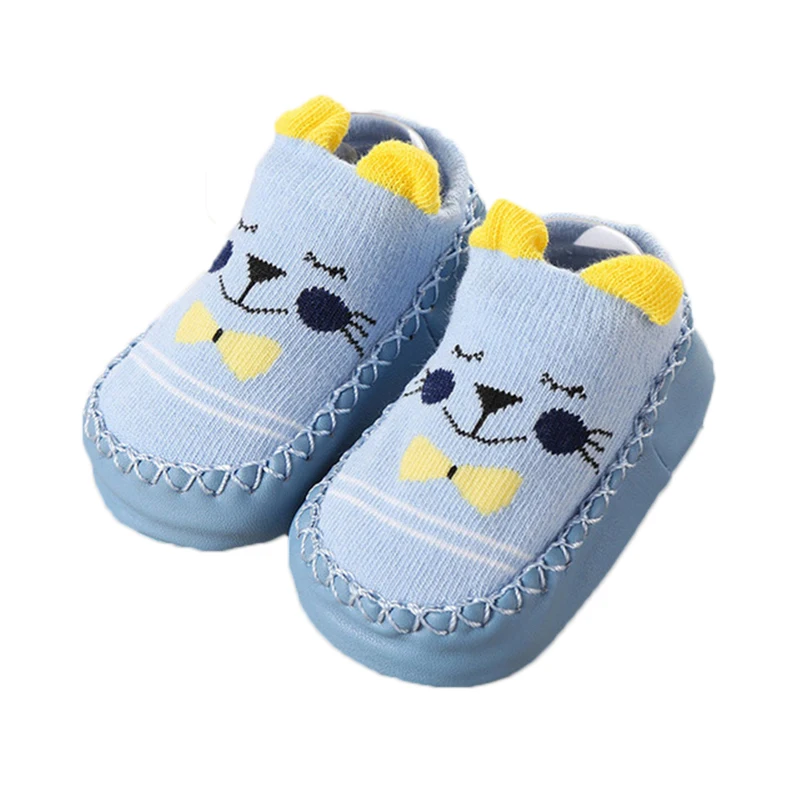

Baby First Walkers Shoes 0-18M Casual Active Infant Soft Splice Cute Cotton Smiley Face Non-slip