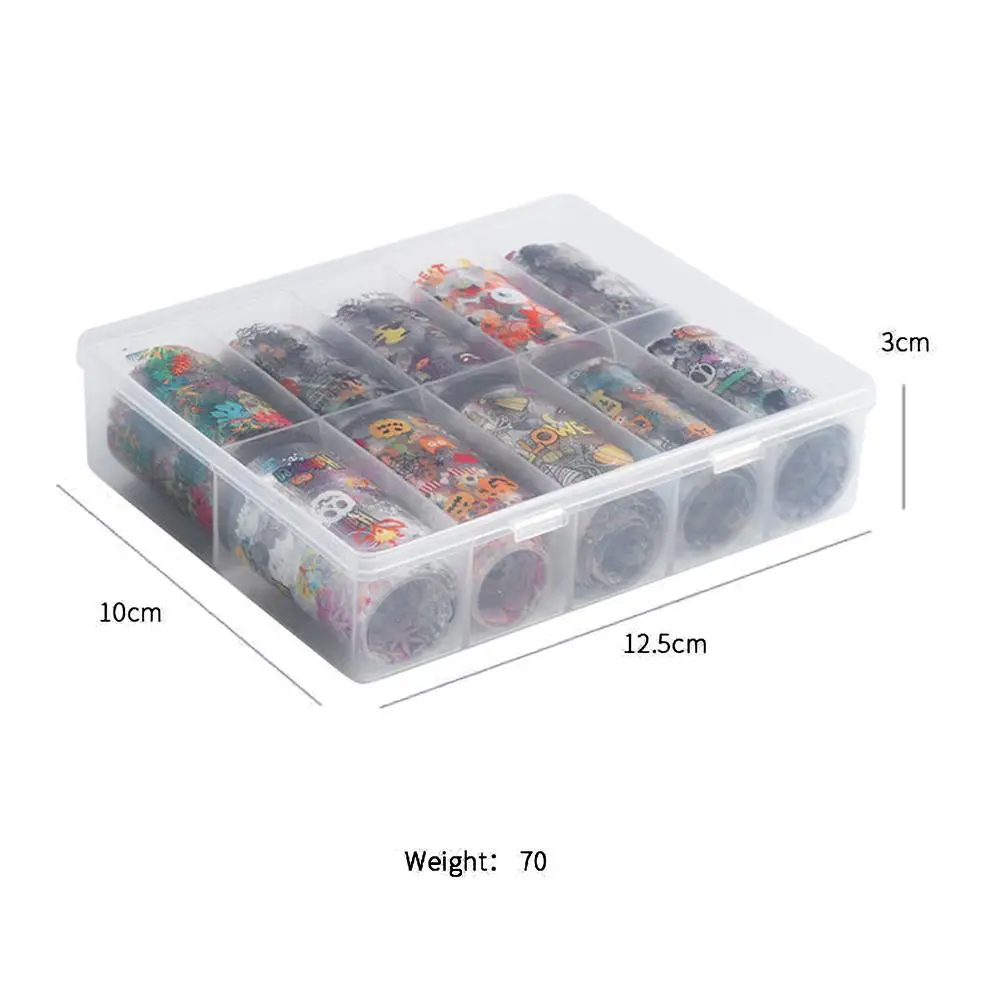 10 рулонов Хэллоуин Фольга для ногтей звездное небо искусство переводные